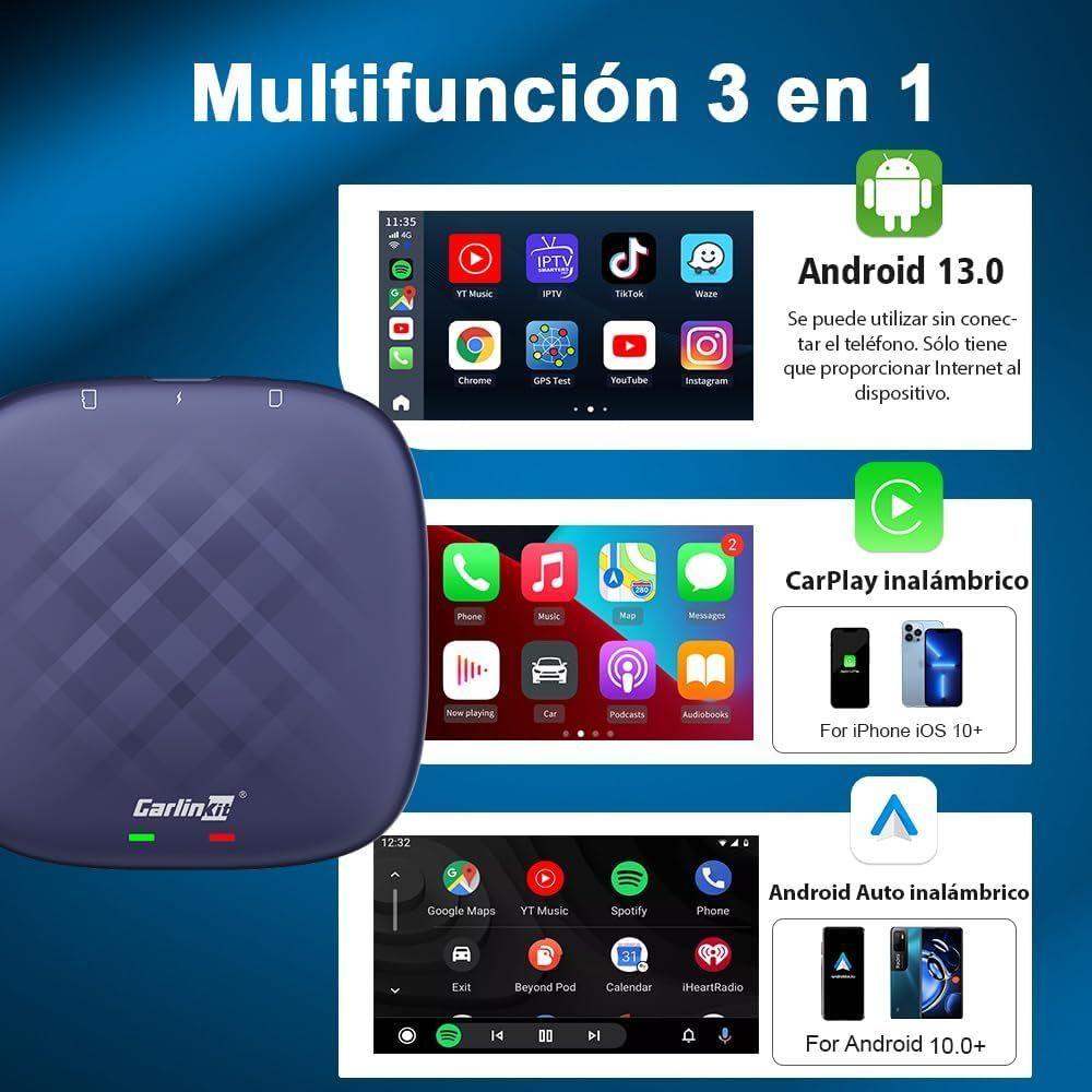 Carlinkit Adaptador Android 13 Carplay Android auto 8+128GB-4