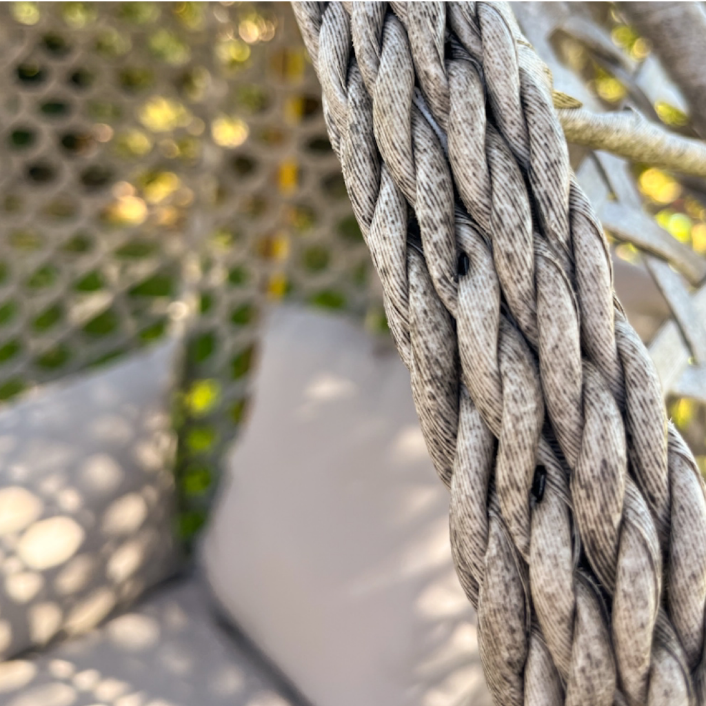 SILLA COLGANTE GRIS / PLOMA CON COJIN-2