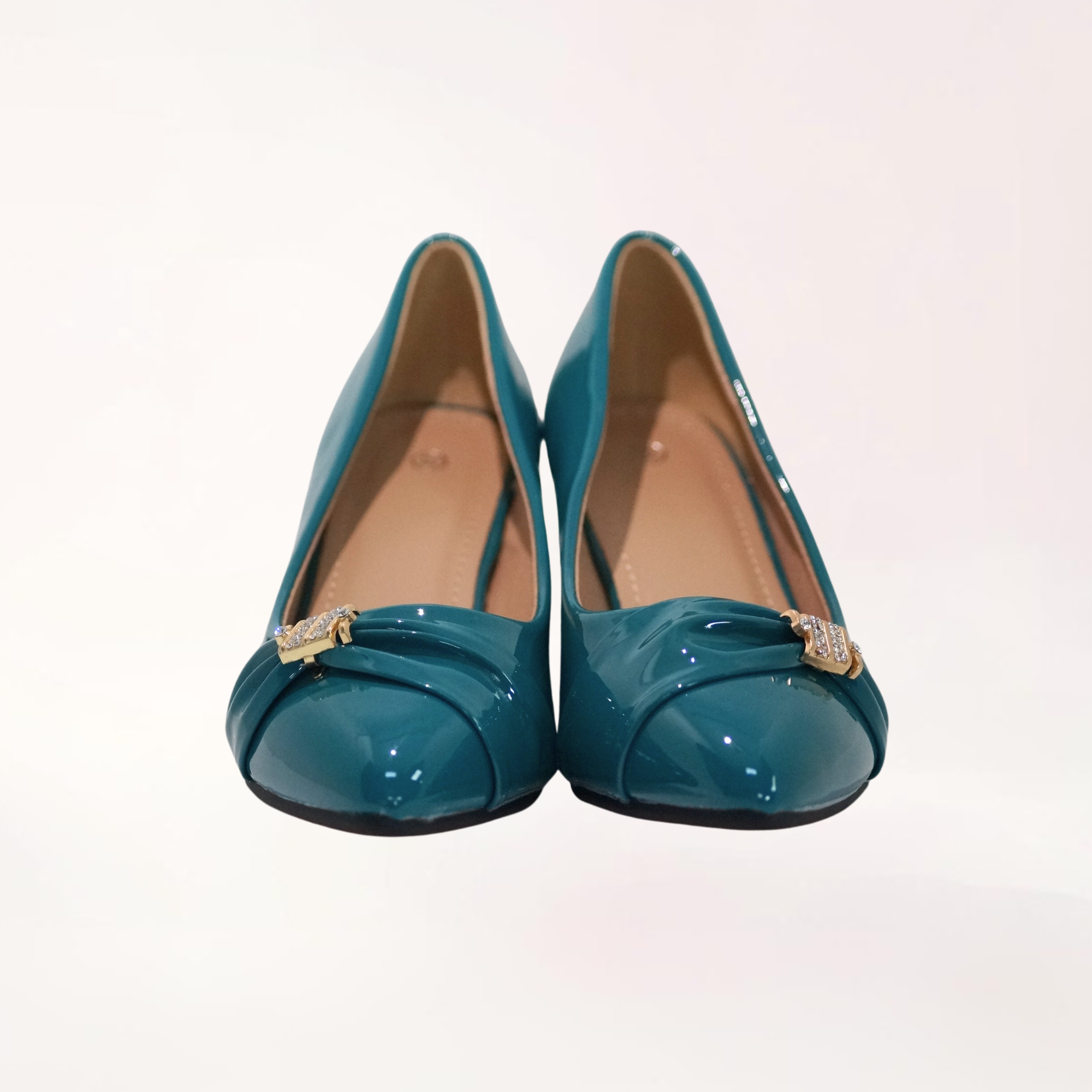 ZAPATO TACO BAJO TURQUESA-2