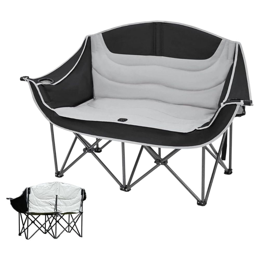 Silla de Camping plegable Doble Acolchada-5