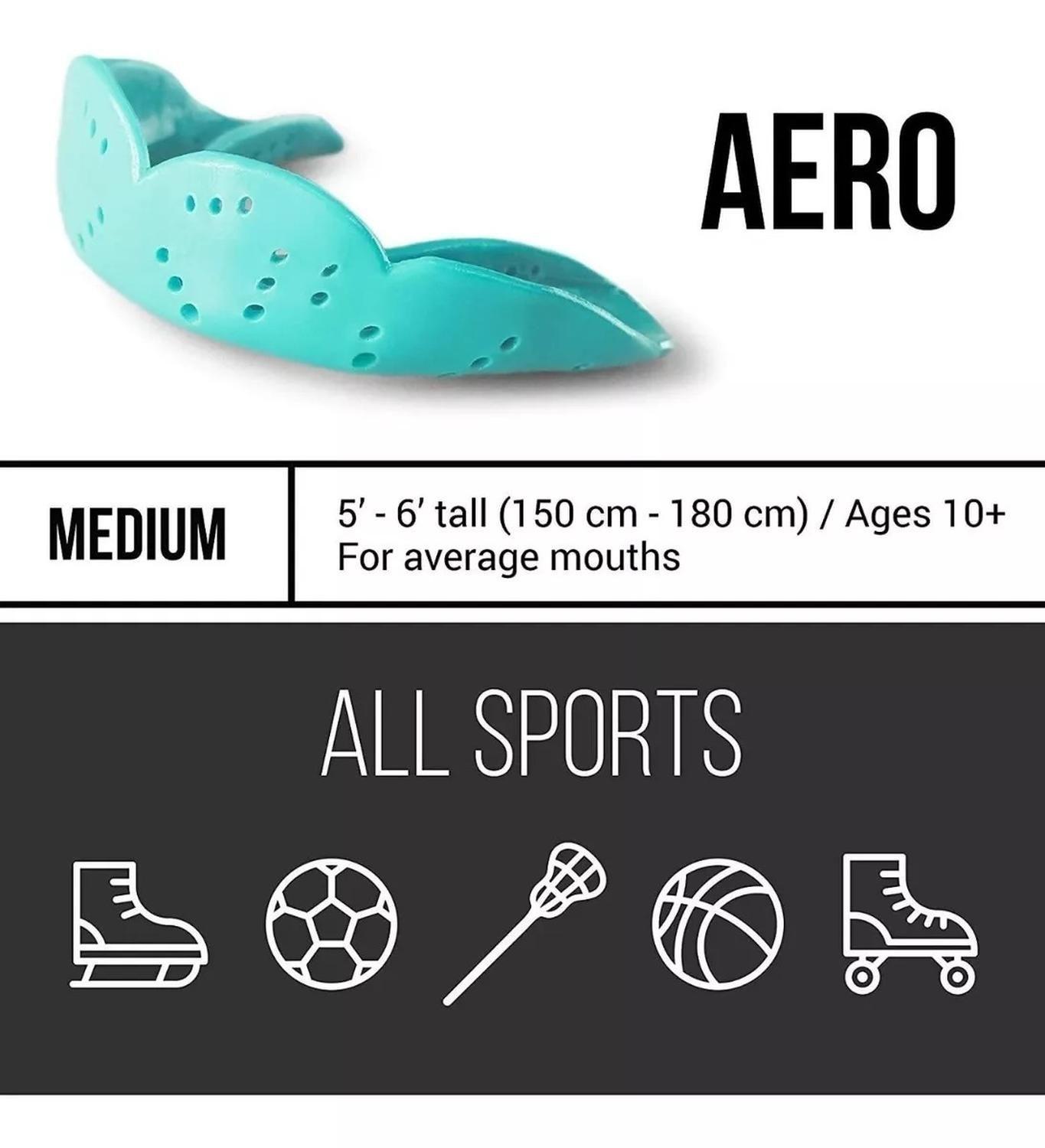 Protector Bucal Flat Aero. +10 Años. Altura 1,5 - 1,8m Rugby azul-1