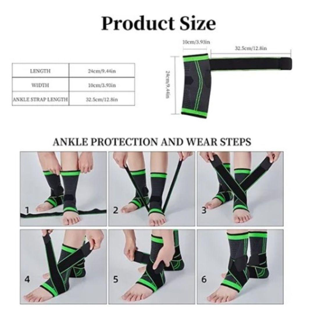 Venda De Soporte Deportivo Para Tobillo. Tobillera Ajustable-3