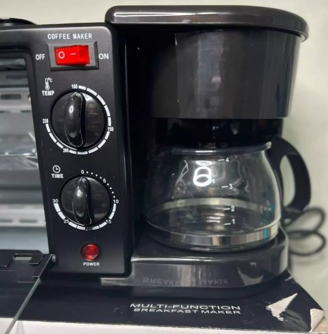 Horno 3 En 1 Maquina De Desayuno Sarten Cafetera Mini Horno-3