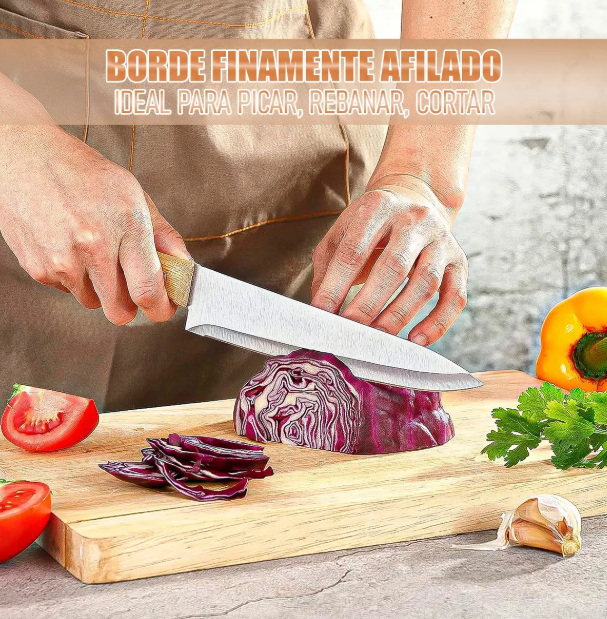 Kit Parrillero 2 Piezas Para Asado Cuchillo Tenedor Y Bolso-2