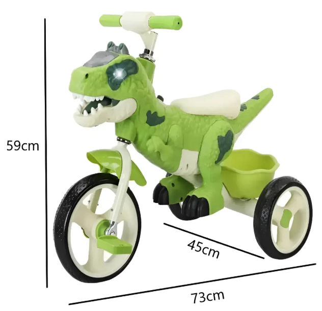 Triciclo Infantil Dinosaurio T rex Con Luz Y Sonido-7