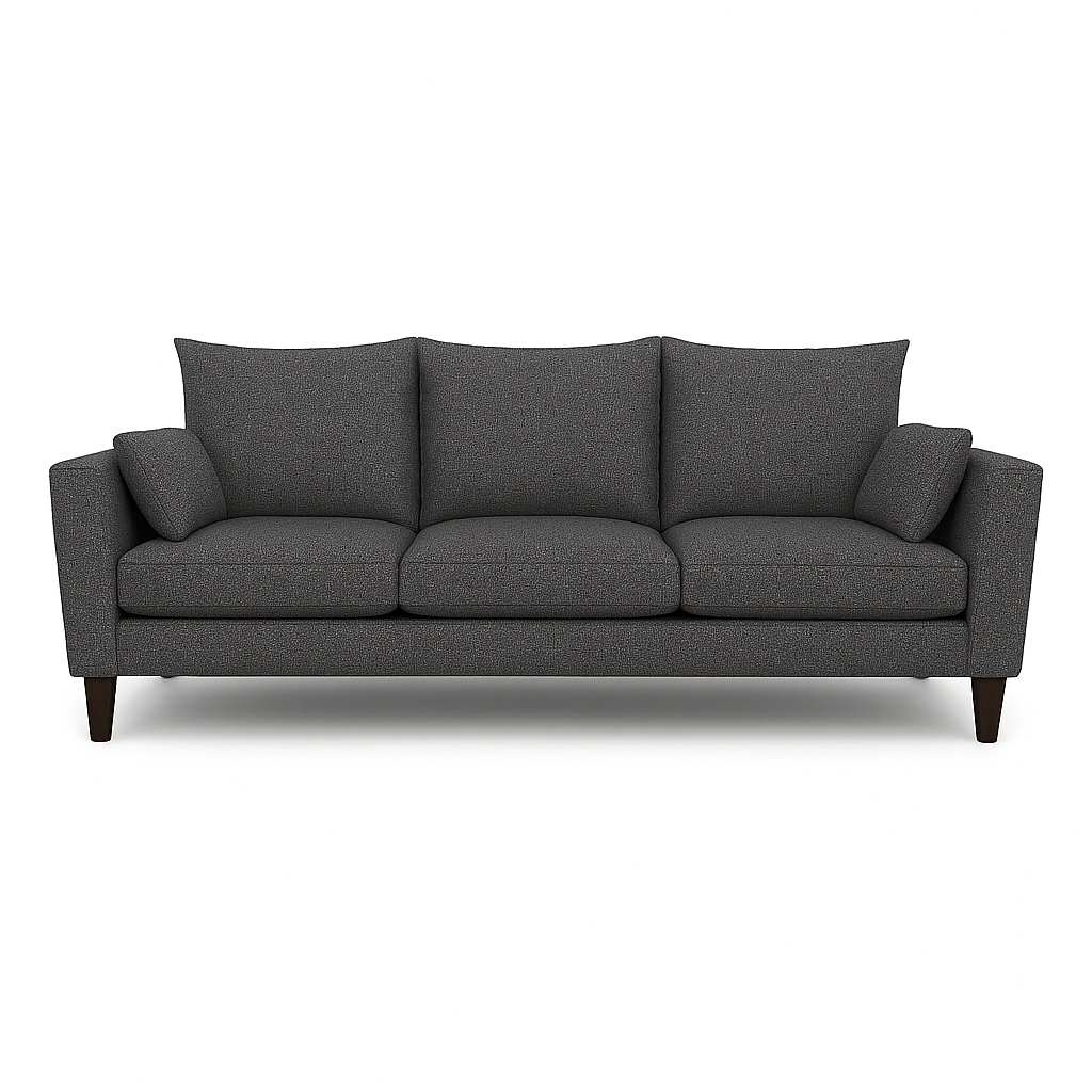 Sofá 3 Cuerpos Palais Gris Oscuro Tela – Confort y Estilo para tu Hogar-4
