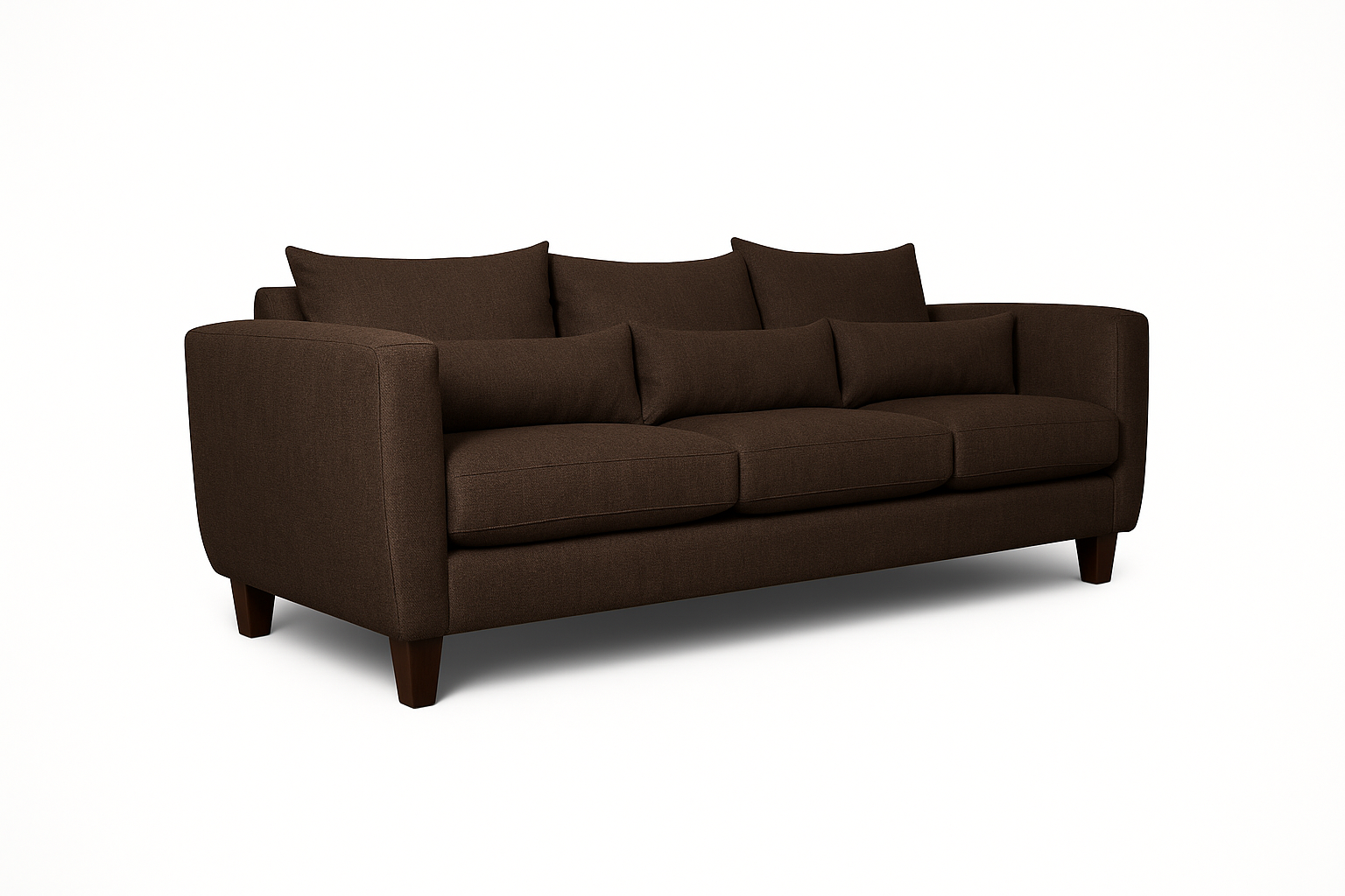 Sofá 3 Cuerpos Porter Café Tela – Confort y Estilo para tu Hogar-4