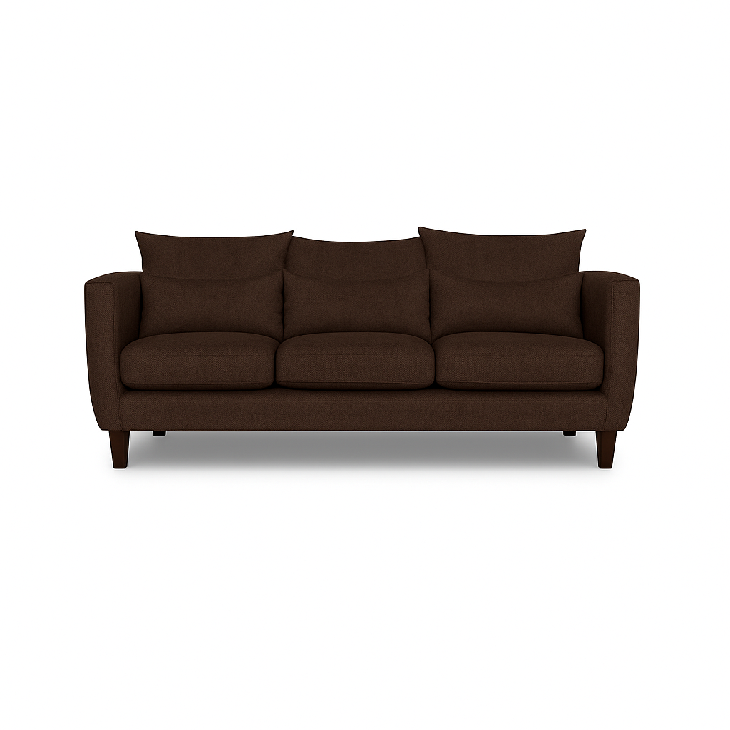 Sofá 3 Cuerpos Porter Café Tela – Confort y Estilo para tu Hogar-5