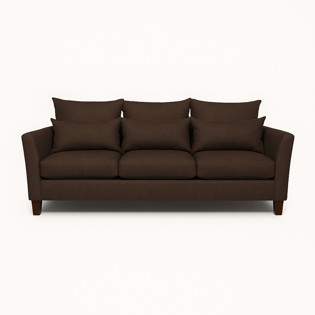 Sofá 3 Cuerpos Petra Café Tela – Confort y Estilo para tu Hogar-4