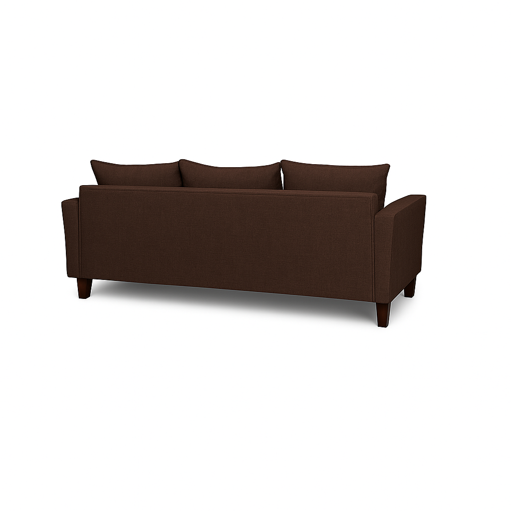 Sofá 3 Cuerpos Petra Café Tela – Confort y Estilo para tu Hogar-5