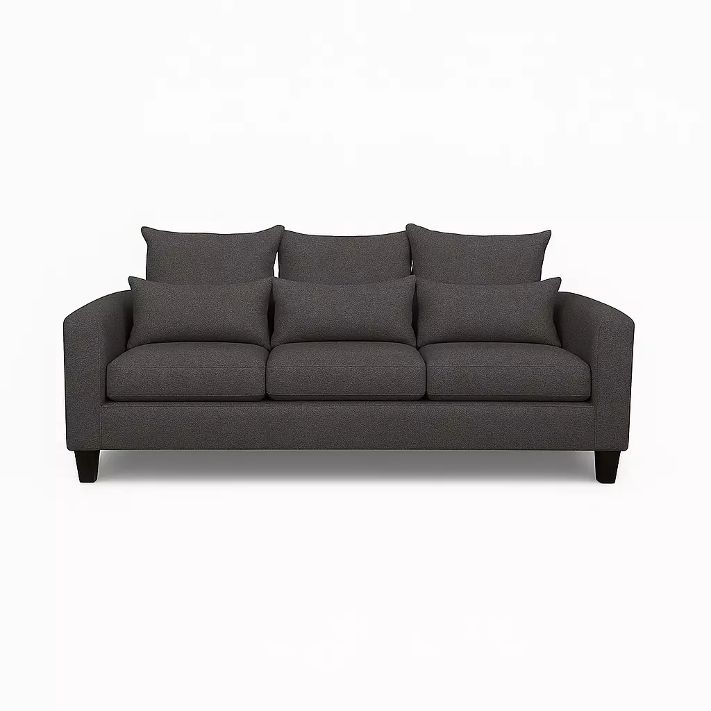 Sofá 3 Cuerpos Petra Gris Oscuro Tela – Confort y Estilo para tu Hogar-2