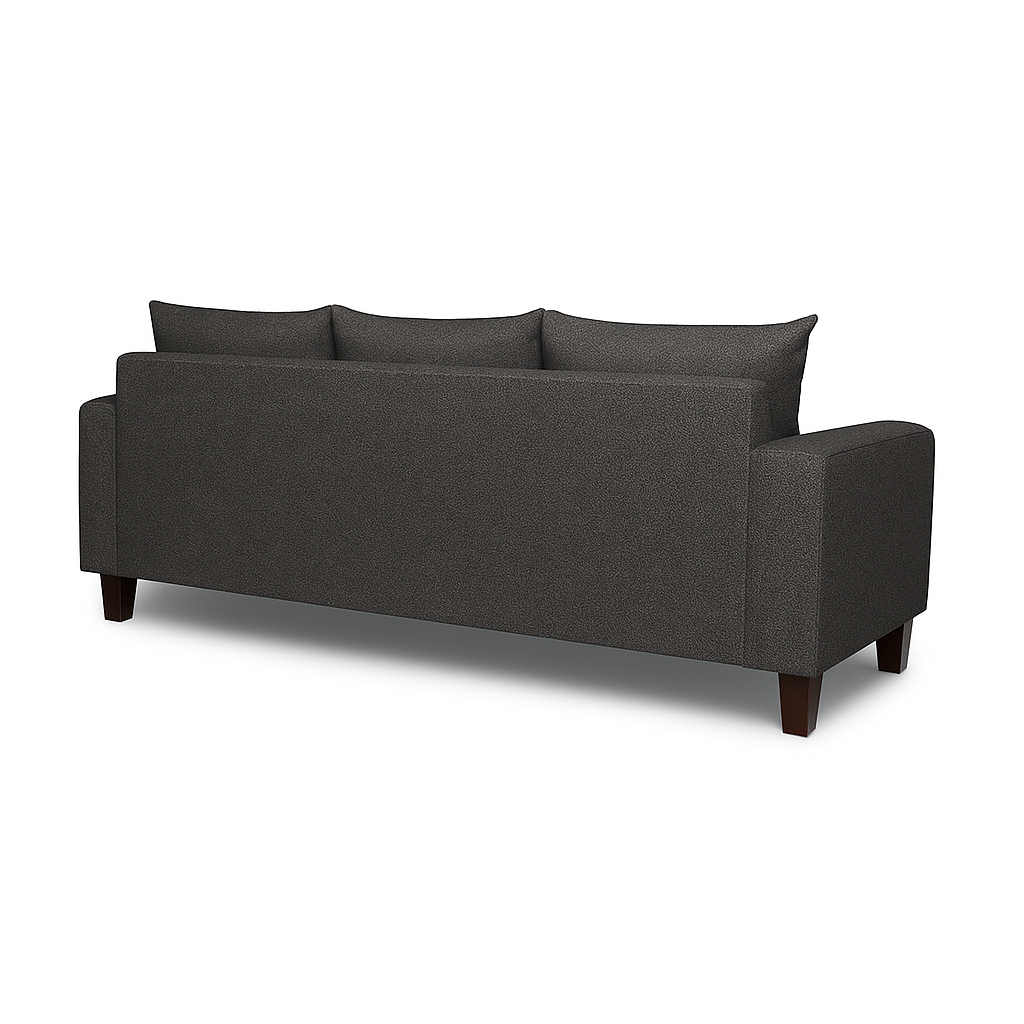 Sofá 3 Cuerpos Petra Gris Oscuro Tela – Confort y Estilo para tu Hogar-5