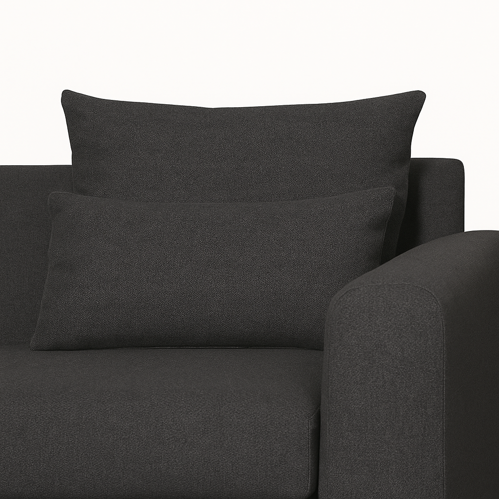 Sofá 3 Cuerpos Petra Gris Oscuro Tela – Confort y Estilo para tu Hogar-6