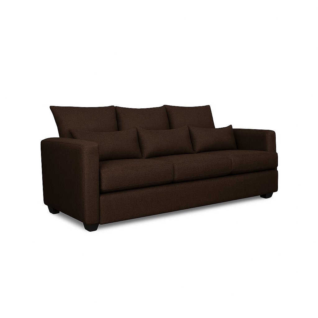 Sofá 3 Cuerpos Pipa Café Tela – Confort y Estilo para tu Hogar-5