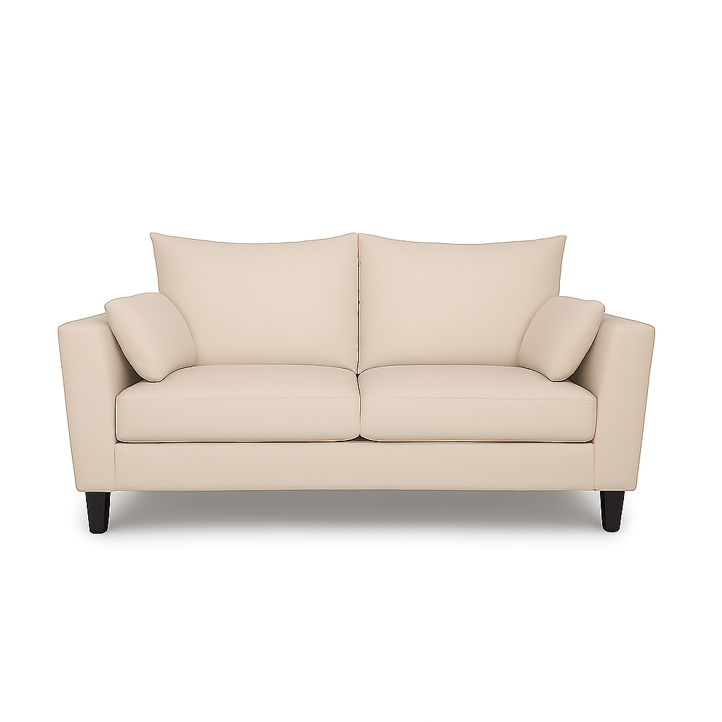 Sofá 3 y 2 Cuerpos Palais en Tela Beige, Set para Living-5