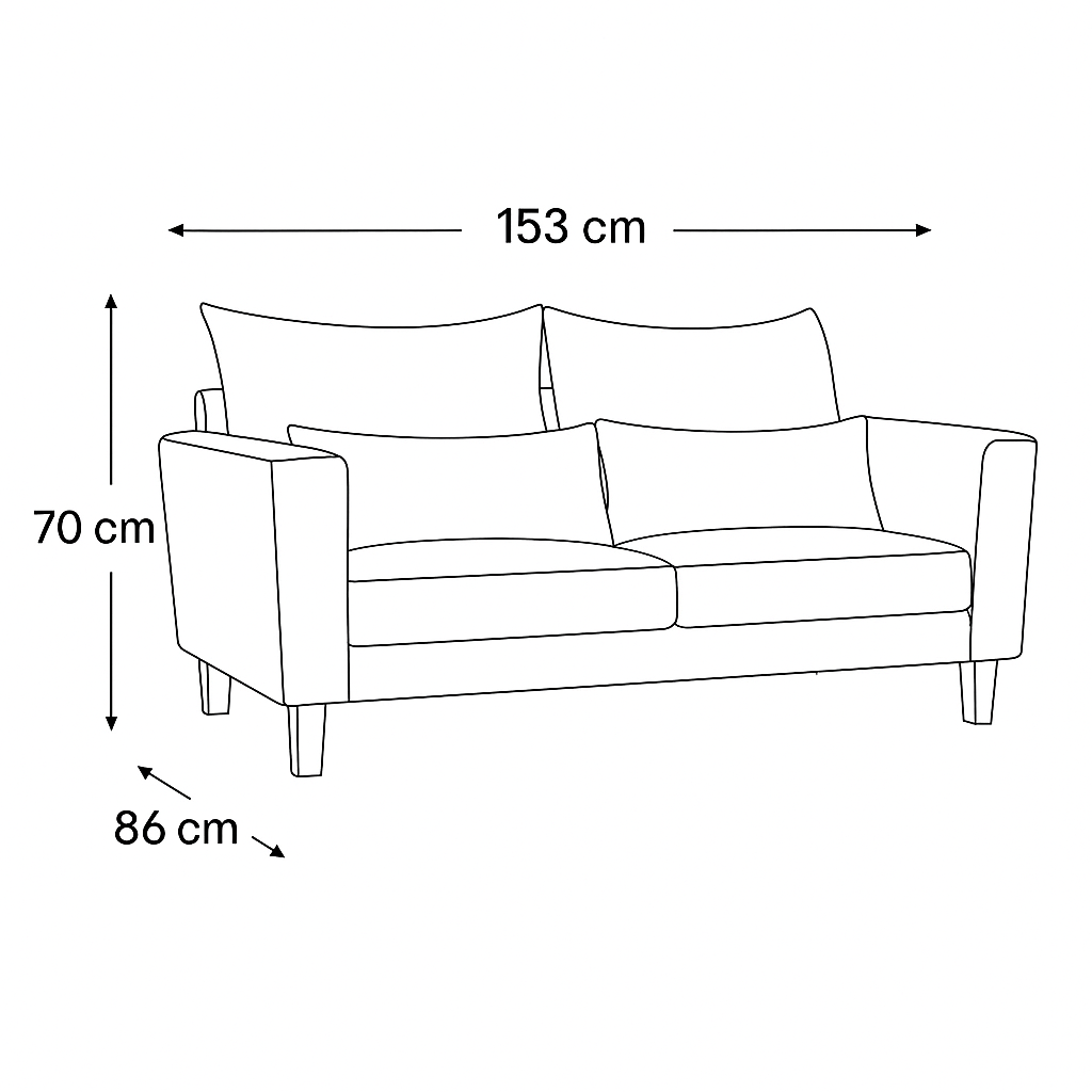 Sofá 3 y 2 Cuerpos Palais en Tela Beige, Set para Living-7