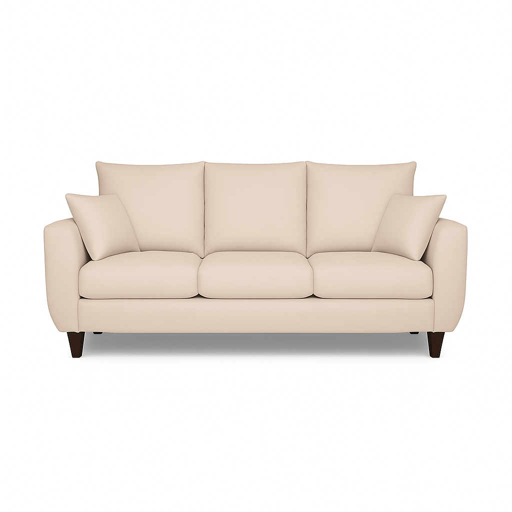 Sofá 3 Cuerpos Porter Beige Tela – Confort y Estilo para tu Hogar-4