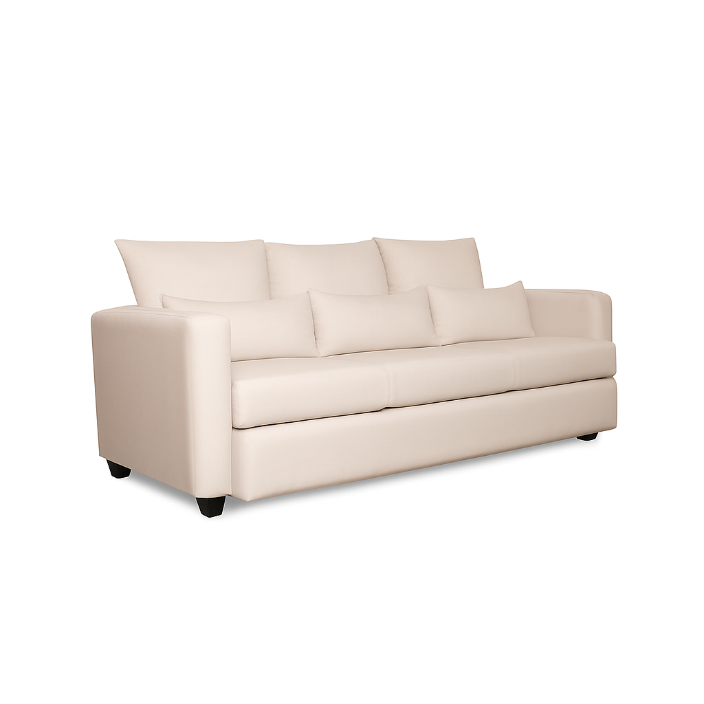 Sofá 3 Cuerpos Pipa Beige Tela – Confort y Estilo para tu Hogar-4