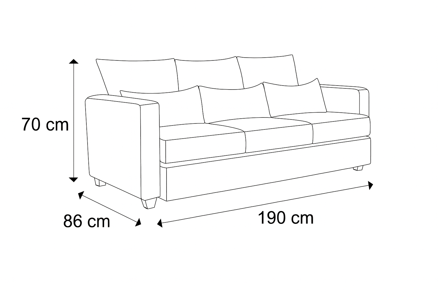 Sofá 3 Cuerpos Pipa Beige Tela – Confort y Estilo para tu Hogar-6