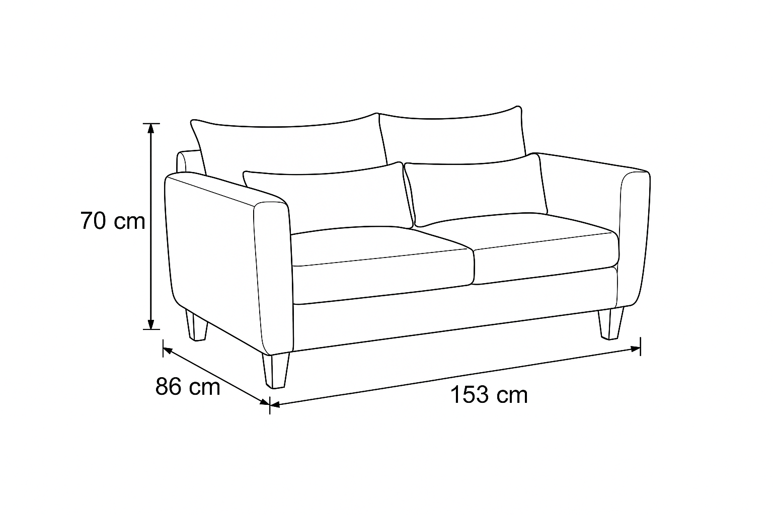 Sofá 3 y 2 Cuerpos Porter en Tela gris, Set para Living-7