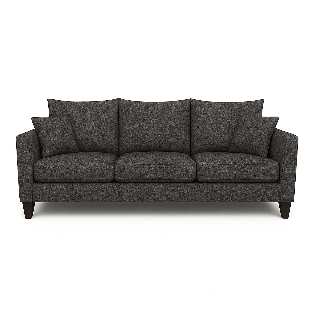 Sofá 3 Cuerpos Pipa Gris Oscuro Tela – Confort y Estilo para tu Hogar-3