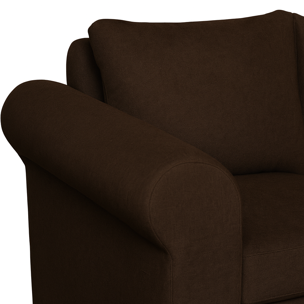 Sofá 3 Cuerpos Pavia Café Tela – Confort y Estilo para tu Hogar-6