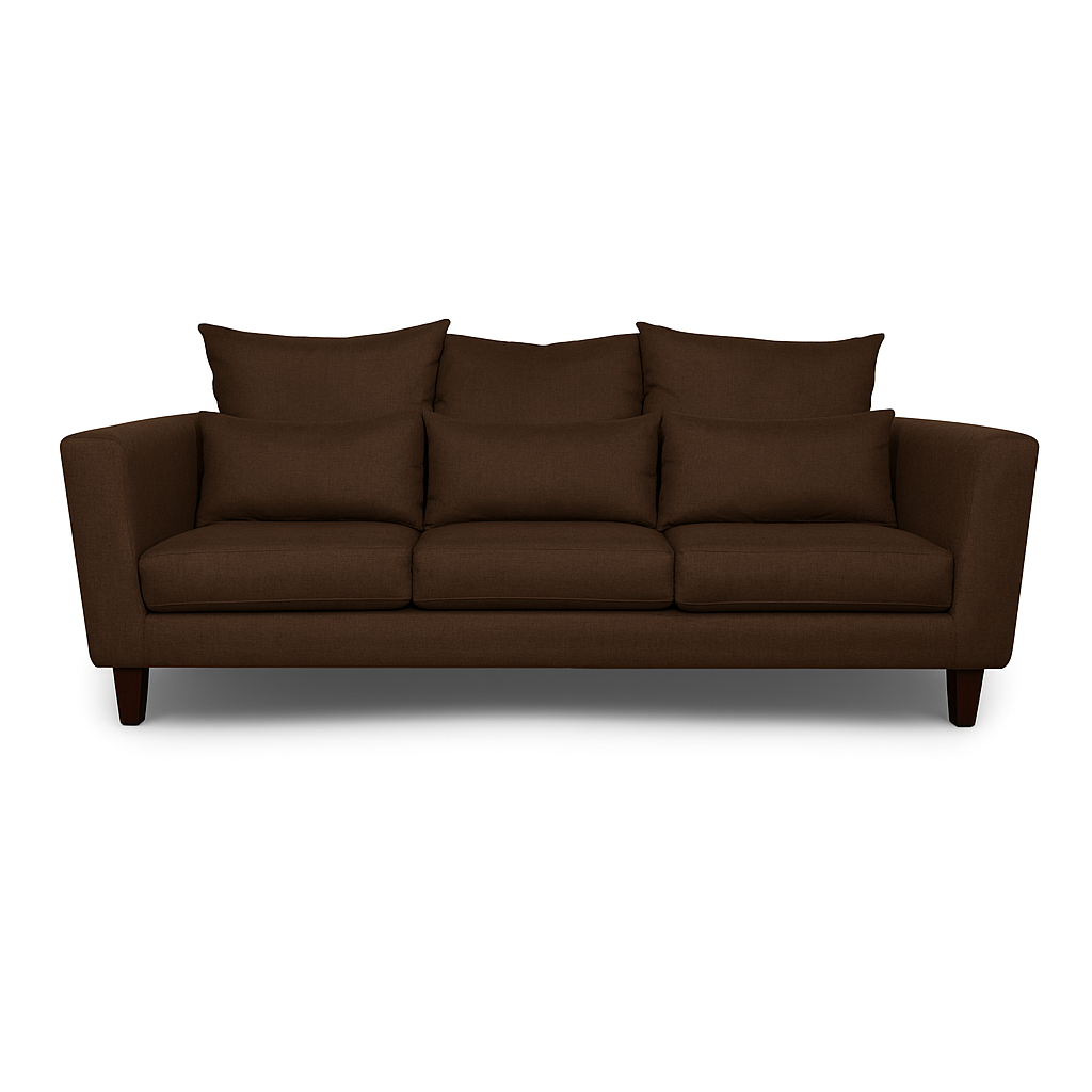 Sofá 3 Cuerpos Palais Café Tela – Confort y Estilo para tu Hogar-3