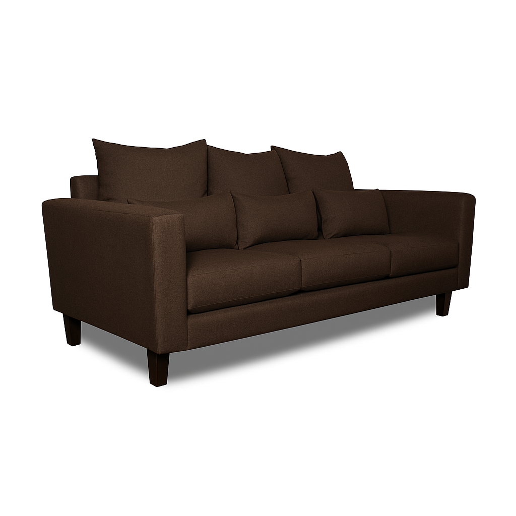 Sofá 3 Cuerpos Palais Café Tela – Confort y Estilo para tu Hogar-5
