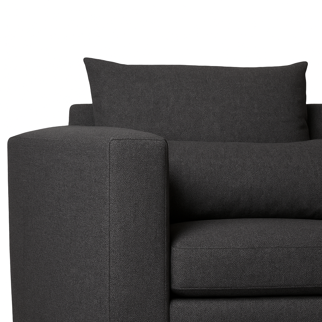 Sofá 3 Cuerpos Porter Gris Oscuro Tela – Confort y Estilo para tu Hogar-6