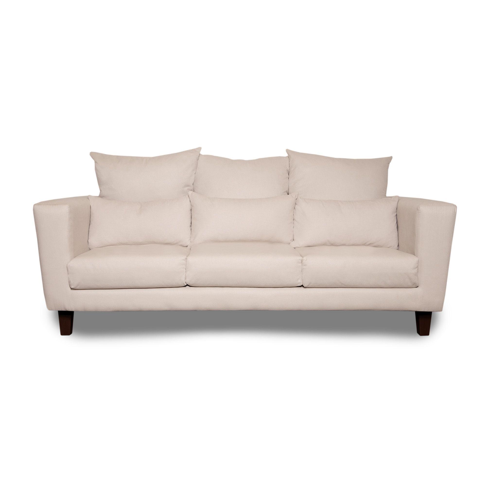 Sofá 3 Cuerpos Palais Beige Tela – Confort y Estilo para tu Hogar-3
