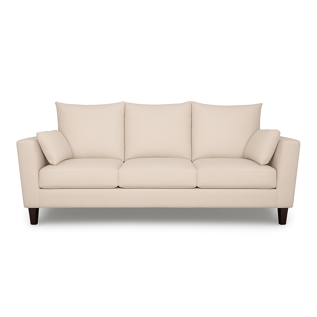 Sofá 3 Cuerpos Palais Beige Tela – Confort y Estilo para tu Hogar-4