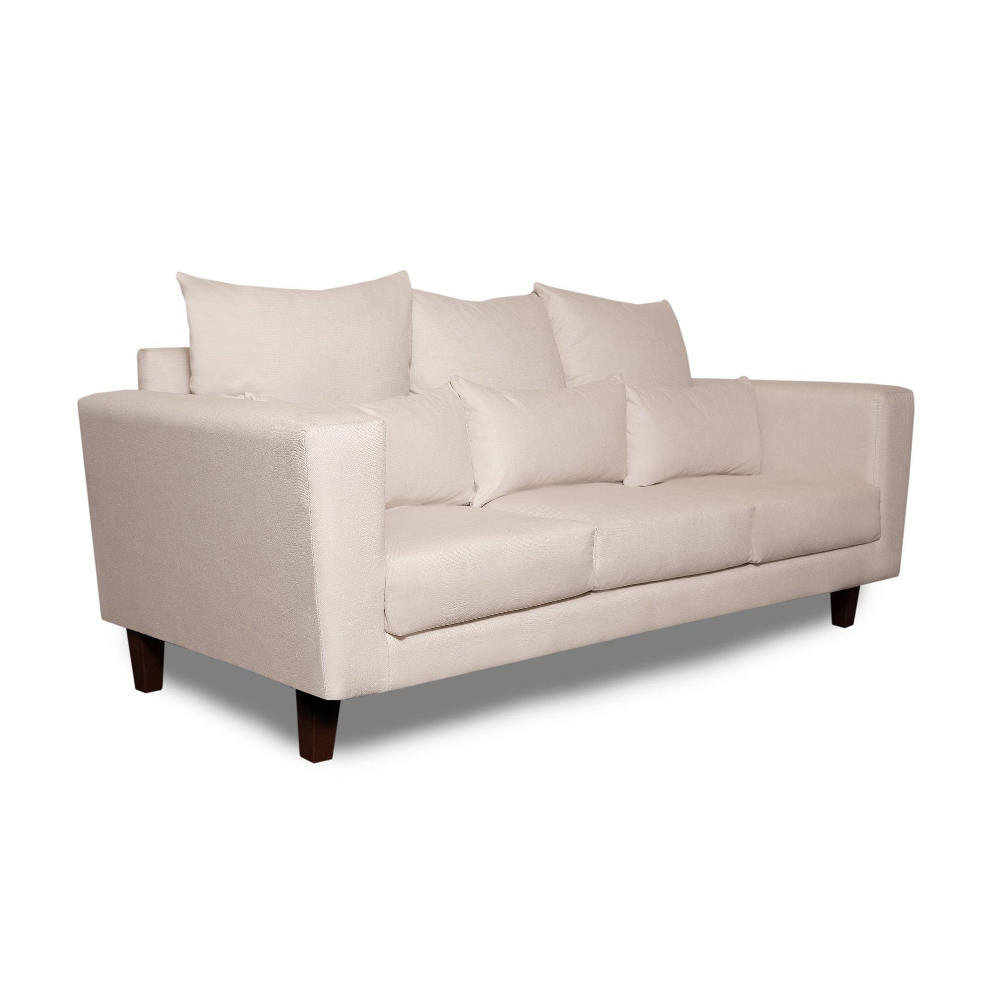 Sofá 3 Cuerpos Palais Beige Tela – Confort y Estilo para tu Hogar-5