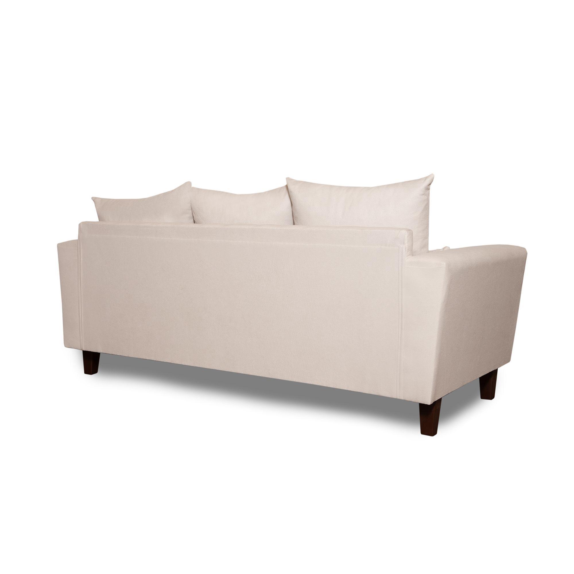 Sofá 3 Cuerpos Palais Beige Tela – Confort y Estilo para tu Hogar-6