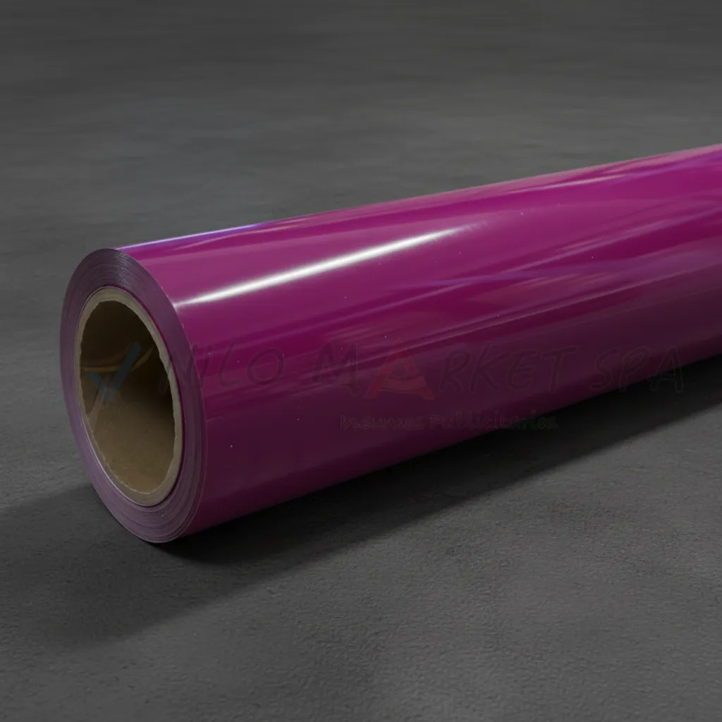 Vinilos Textil Pu Termotransferible Magenta 50 Cm X Mts-3