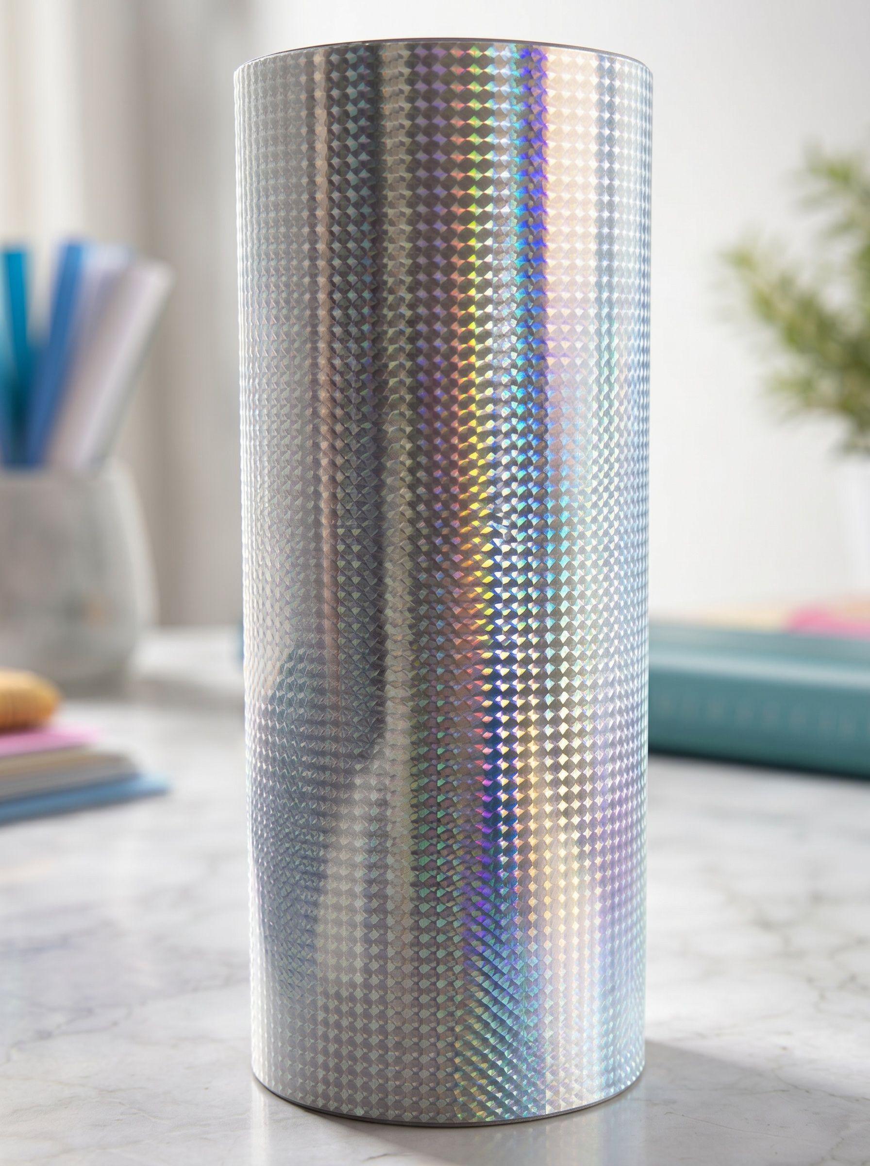 Vinilos Adhesivos De Corte Holograficos Silver Cuadros 61 Cms X Mts-0