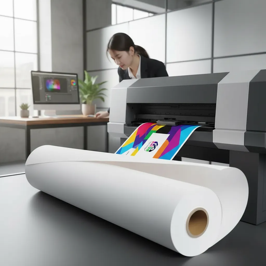 Rollo Autoadhesivo Polipropileno Imprimible Mate 61 Cm X 30 Mts-1