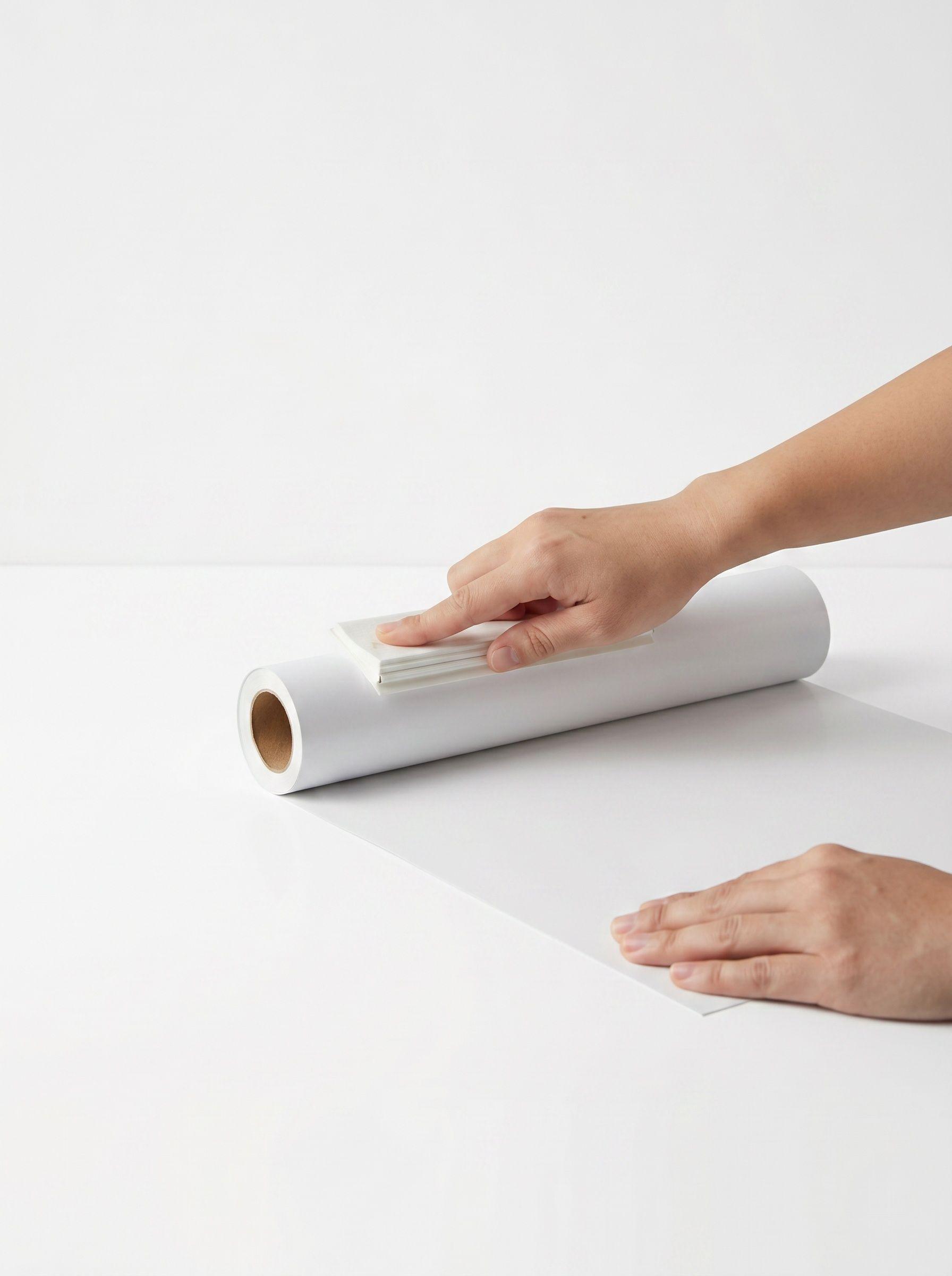 Vinilo Adhesivo De Corte Blanco Mate De 30 Cm X 10 Mts-1