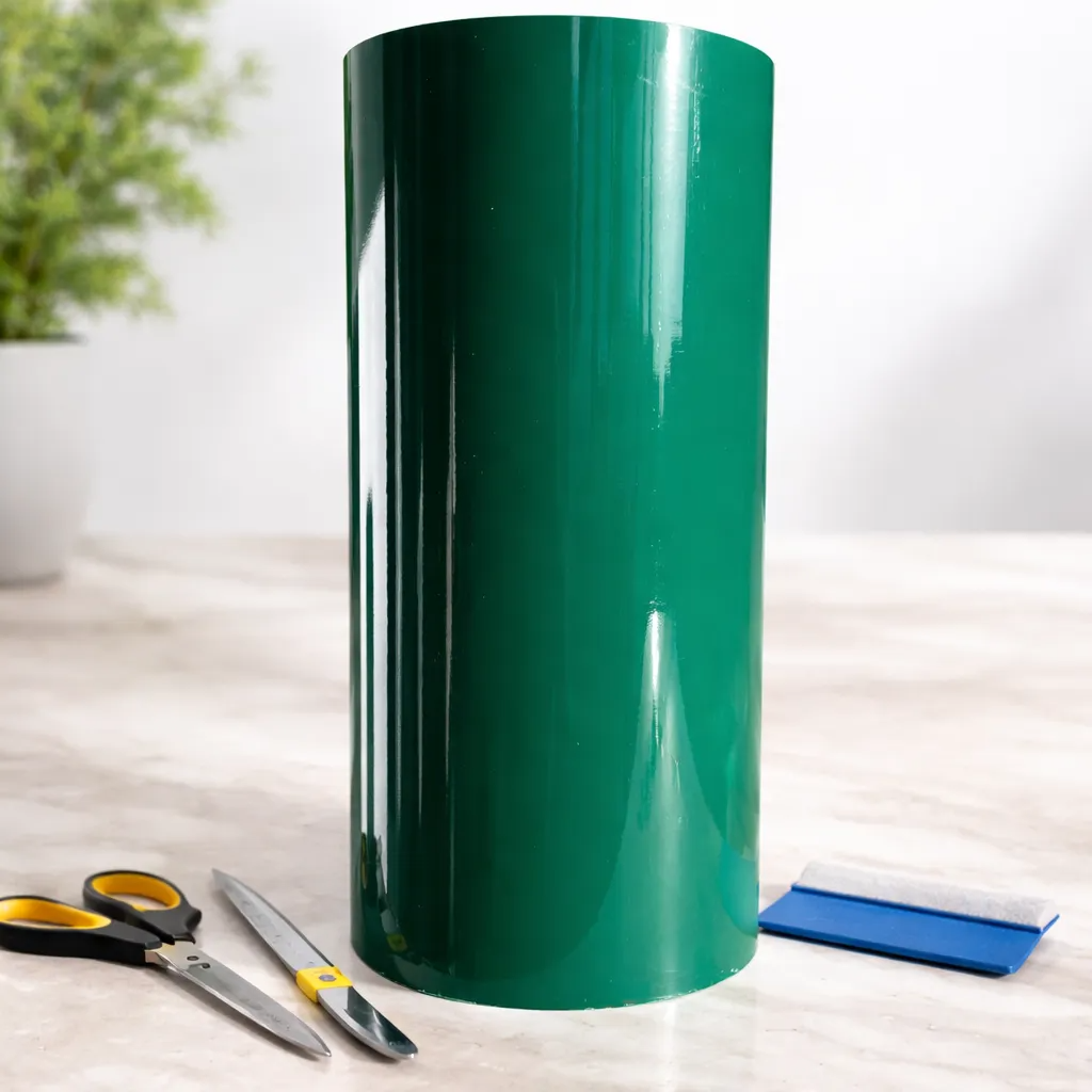 Vinilo Adhesivo De Corte Verde Bosque De 30 Cm X 10 Mts-2
