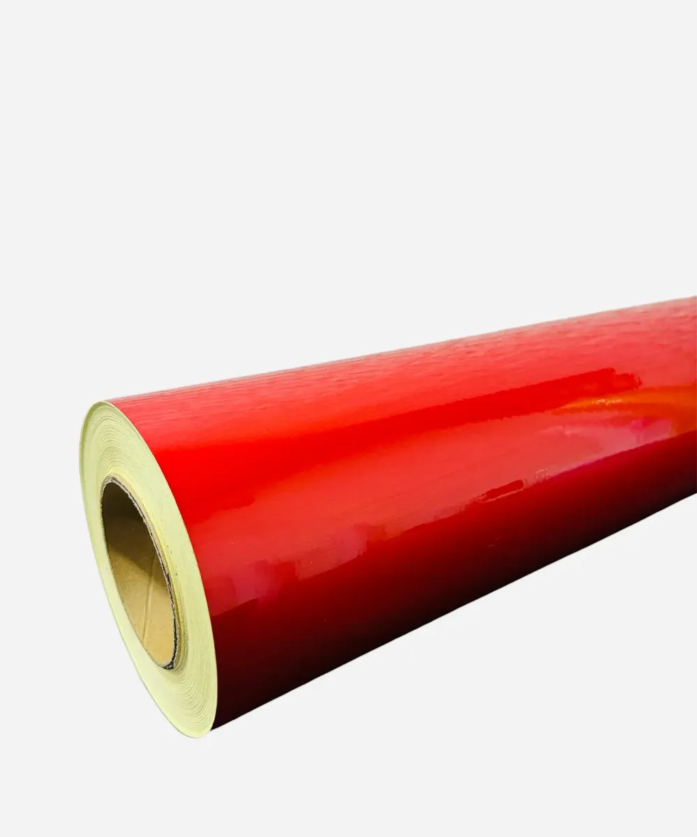 Vinilo Reflectivo Grado Comercial Rojo 61 Cm X Mts 3 Anos-0