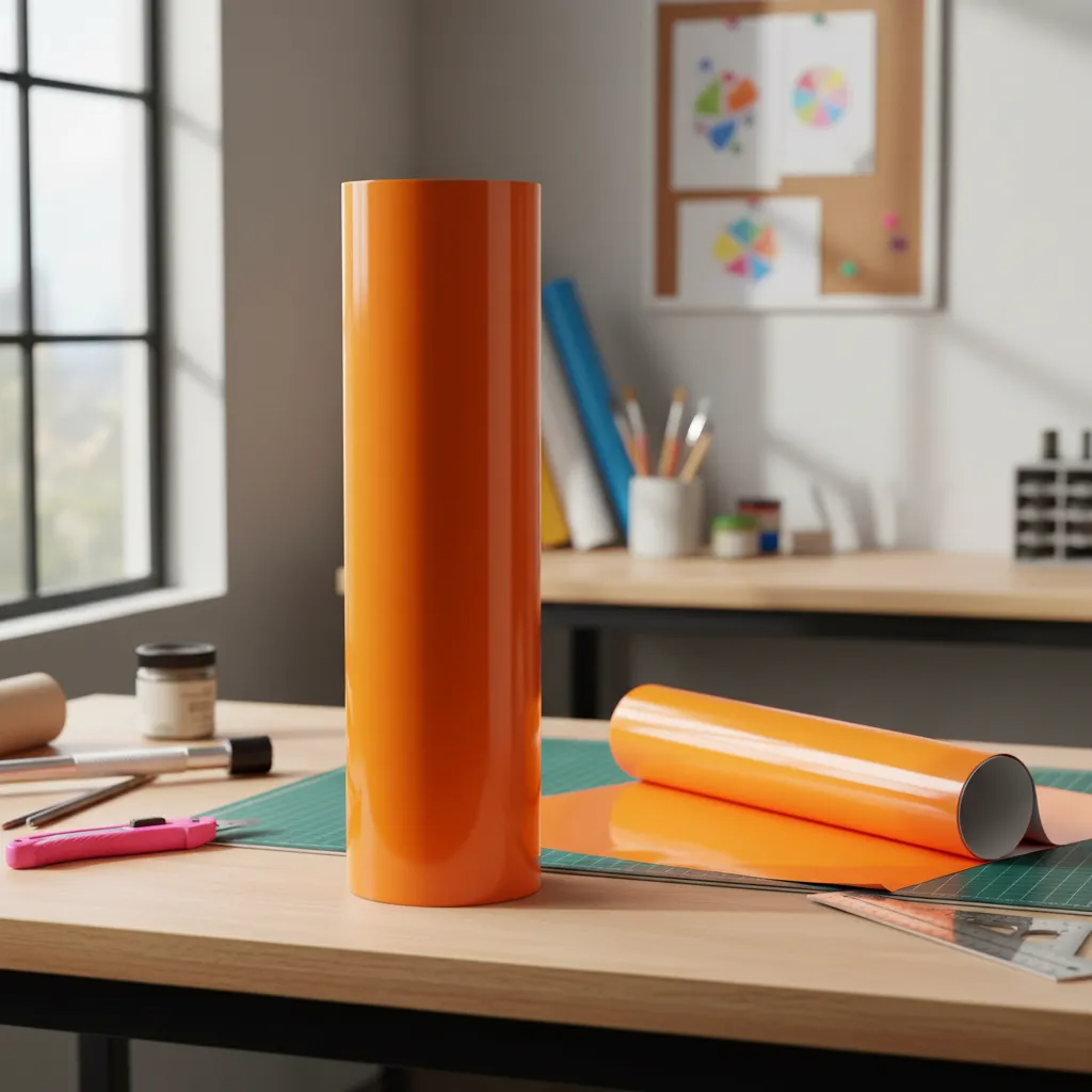 Vinilos Adhesivos De Corte Naranja Zanahoria Brillante 61 Cms X Mts-2