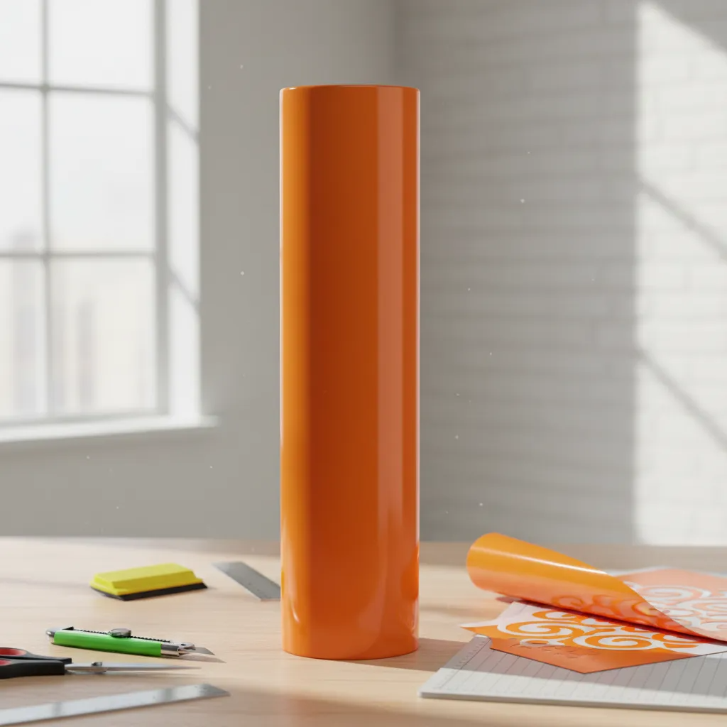 Vinilos Adhesivos De Corte Naranja Zanahoria Brillante 61 Cms X Mts-3