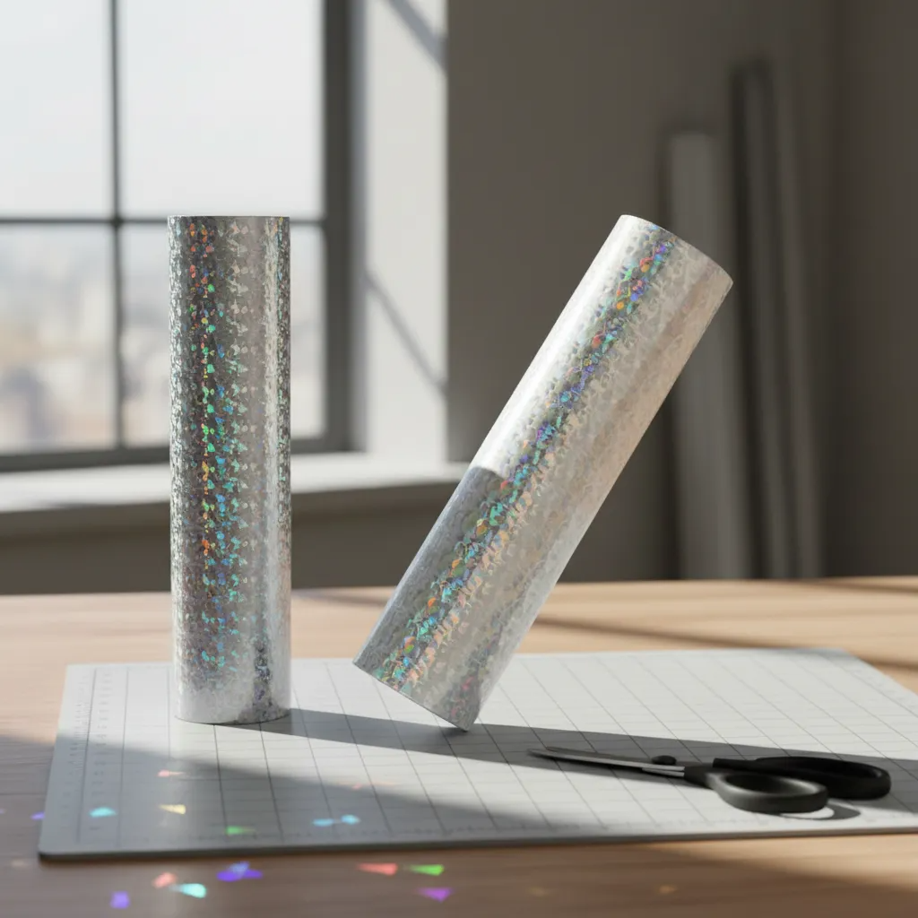 Vinilos Adhesivos De Corte Holograficos Silver Escama 61 Cms X Mts-2