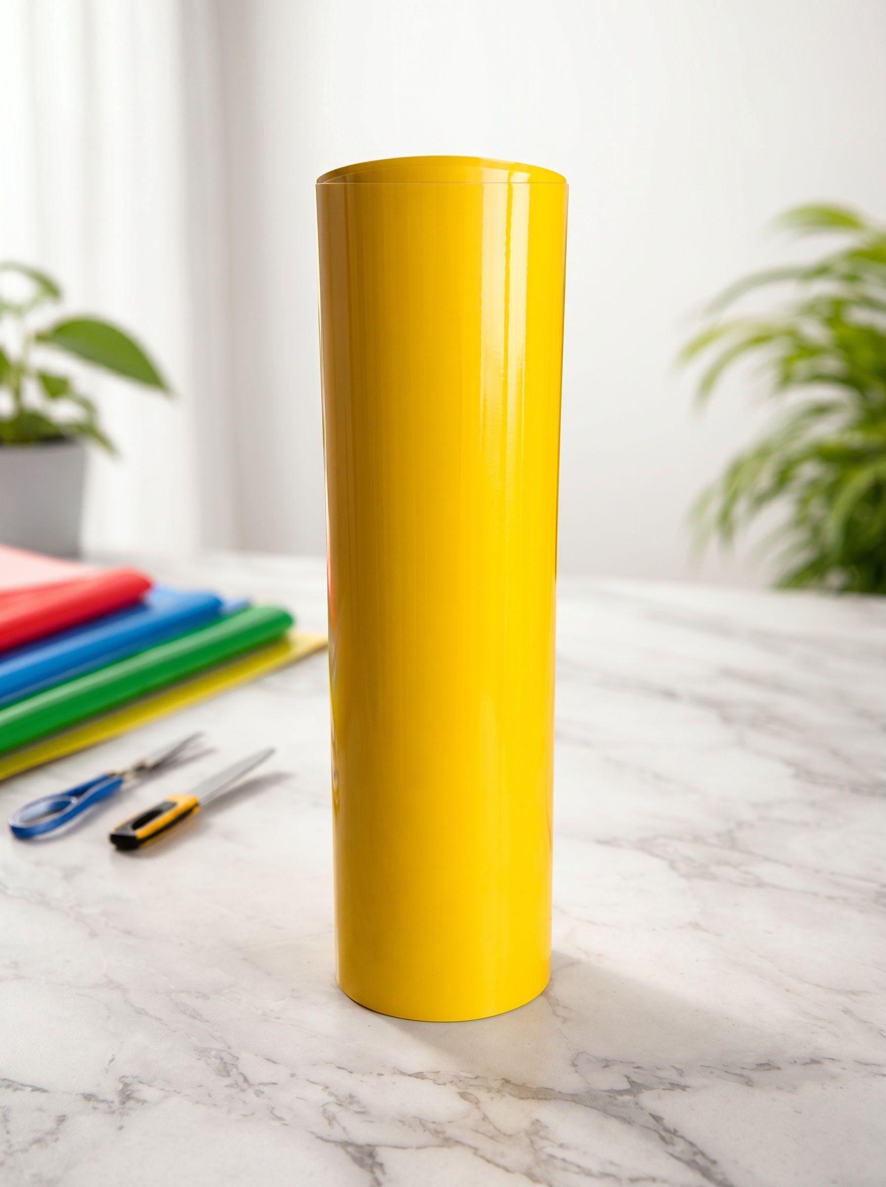 Vinilos Adhesivos De Corte Brillante Amarillo Claro Brillante 61 Cms X Mts-0