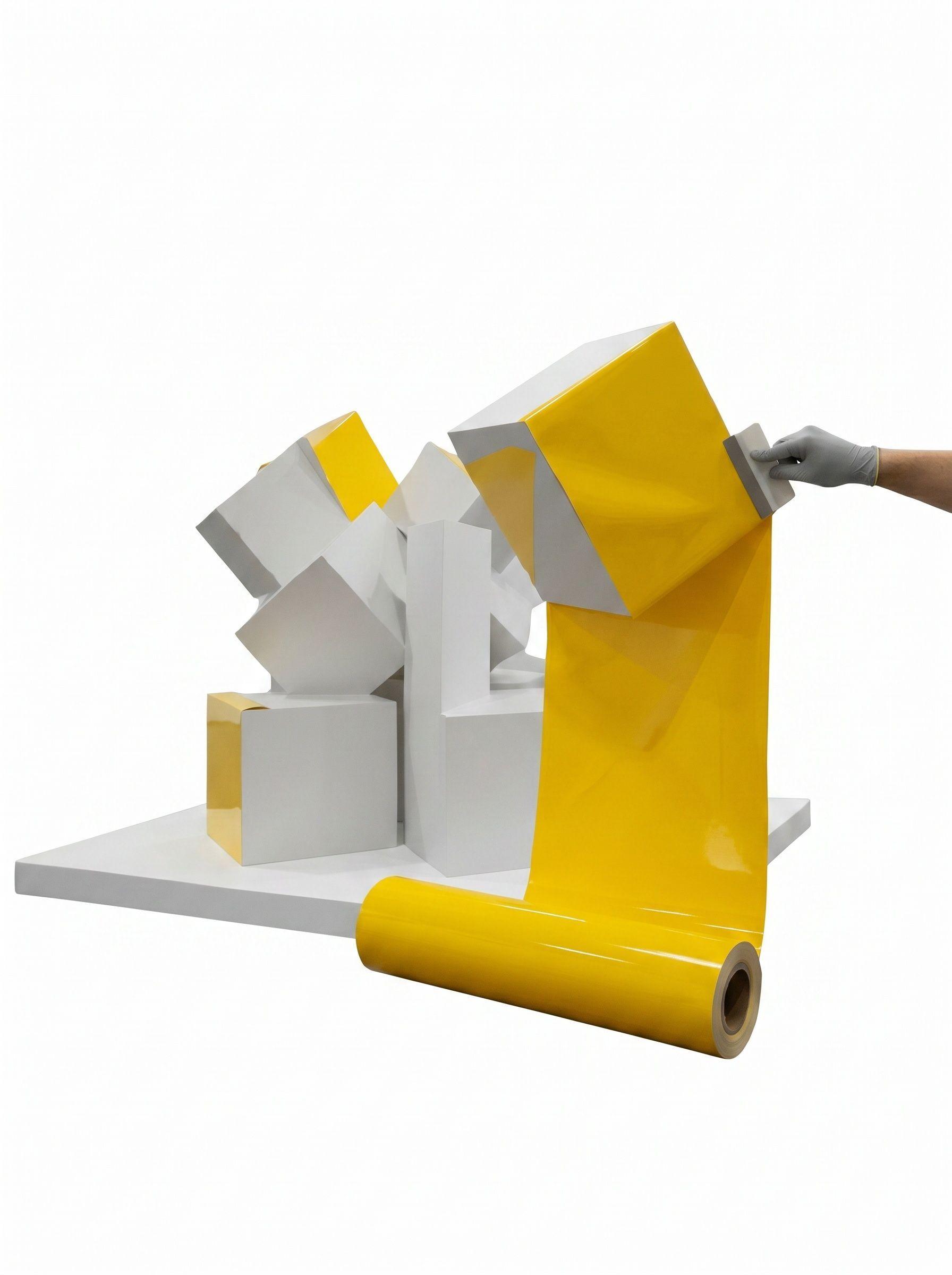 Vinilos Adhesivos De Corte Brillante Amarillo Claro Brillante 61 Cms X Mts-3