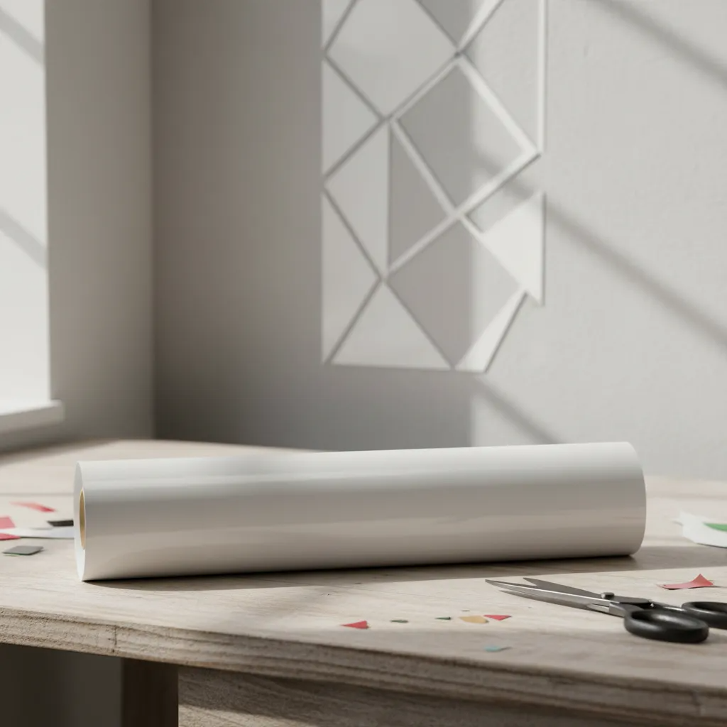 Vinilo Adhesivo De Corte Blanco Brillante De 30 Cm X 10 Mts-3
