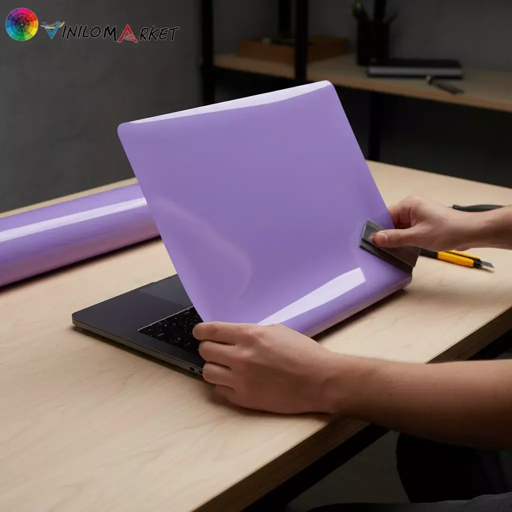 Vinilo Adhesivo De Corte Violeta Suave De 30 Cm X 10 Mts-4