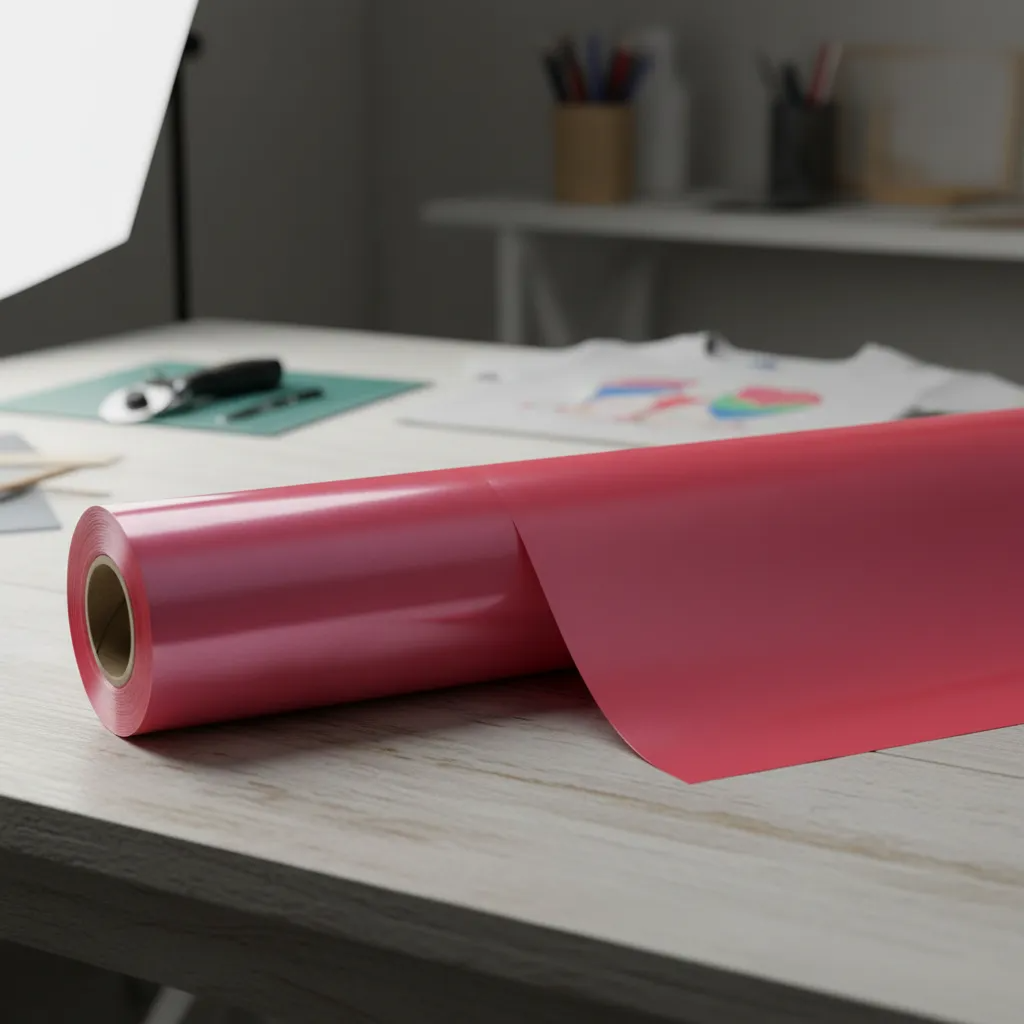 Vinilos Textil Pu Termotransferible Rosa 50 Cm X Mts-2