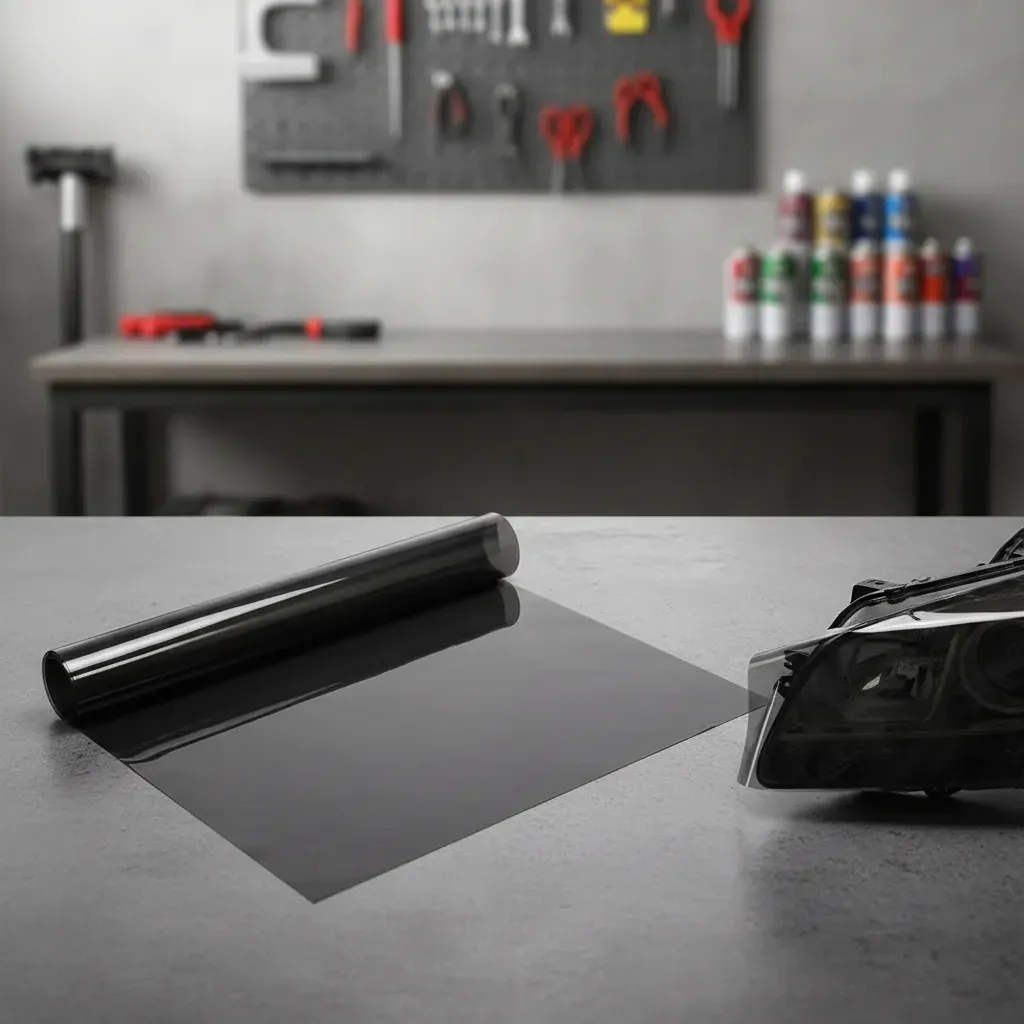 Vinilo Optico Para Focos Auto 30 Cm X 2 Metros Negro Claro-3