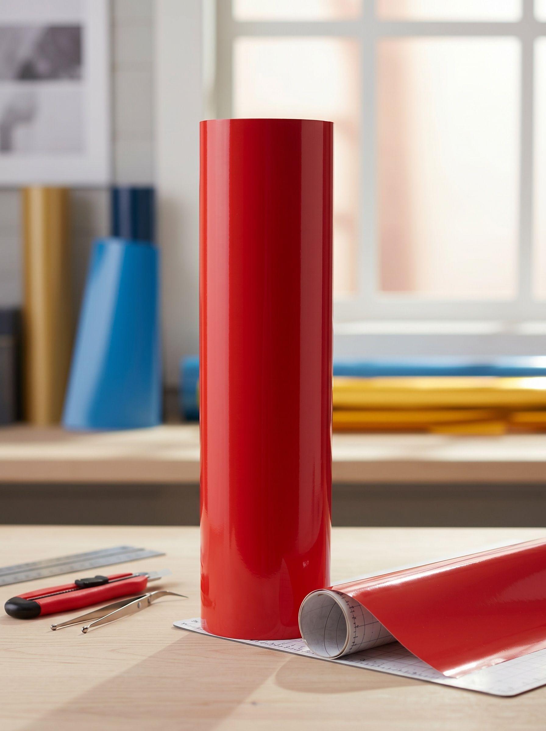 Vinilos Adhesivos De Corte Rojo Amapola Brillante 61 Cms X Mts-1