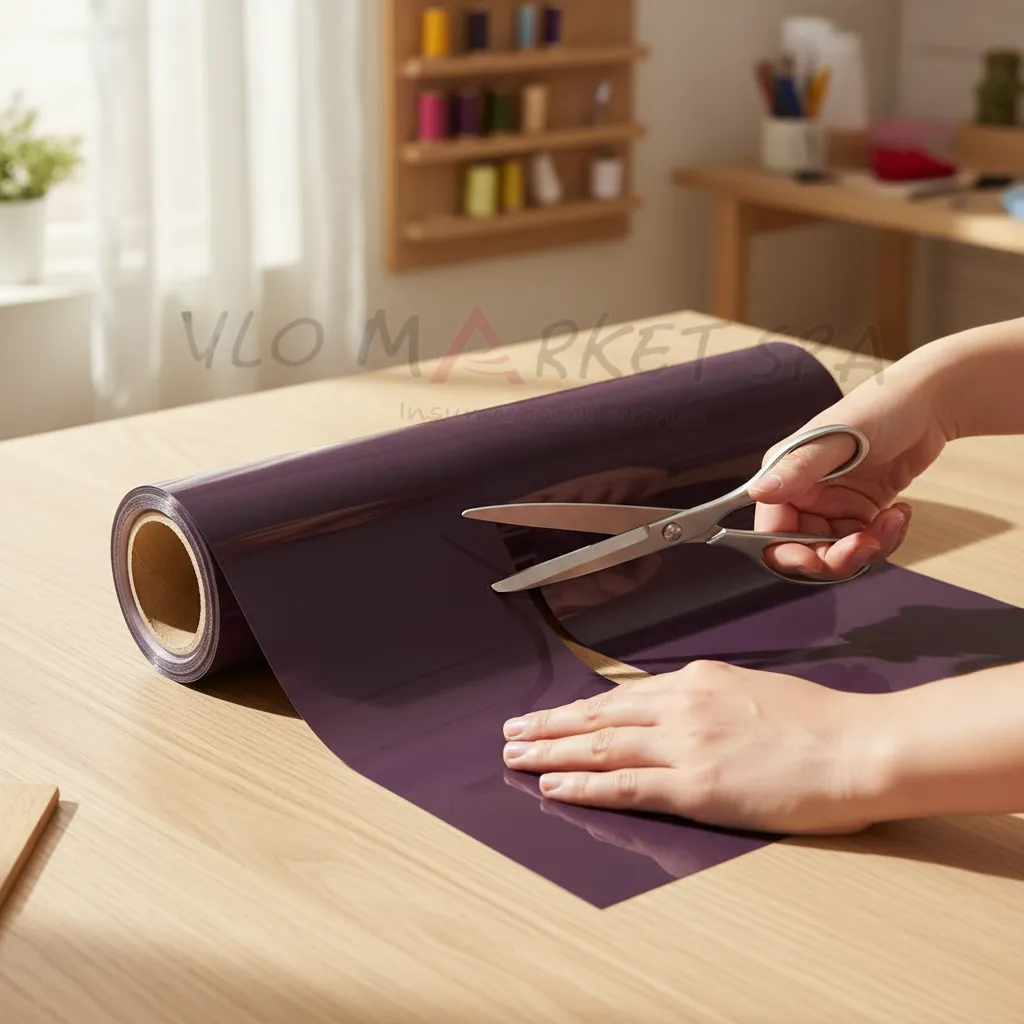 Vinilos Textil Pu Termotransferible Rojo Violeta 50 Cm X Mts-1